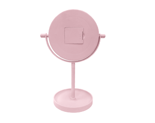 Oglinda de Masa pentru Machiaj si Make Up, cu Lumina LED Integrata, Wireless, cu Baterii, Buton Touch Screen On/Off, Premium, Roz [6]