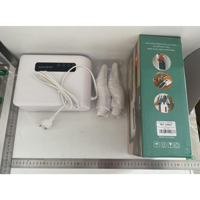 Uscator de Pantofi, , Functie de Uscare, Dezinfectie, Dezodorizare, Montaj pe Perete fara Perforare, din PVC, Silentios, Timer, Alb [4]