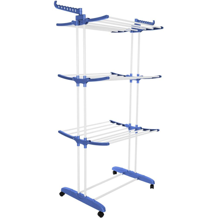 Uscator vertical pentru rufe, mobil si pliabil, cu doua umerase, 75x57x170cm, sarcina 15kg [8]