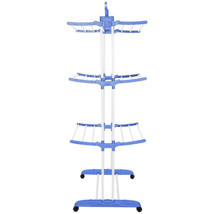 Uscator vertical pentru rufe, mobil si pliabil, cu doua umerase, 75x57x170cm, sarcina 15kg [11]