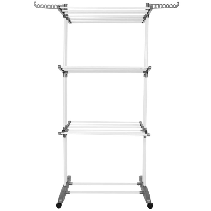 Uscator vertical pentru rufe, mobil si pliabil, cu doua umerase, 75x57x170cm, sarcina 20kg [12]