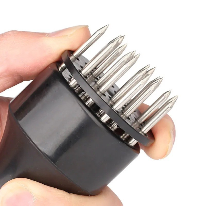 Ustensila pentru fragezit carnea, cu 21 de tije ascutite din inox 304, 20 cm, negru [2]