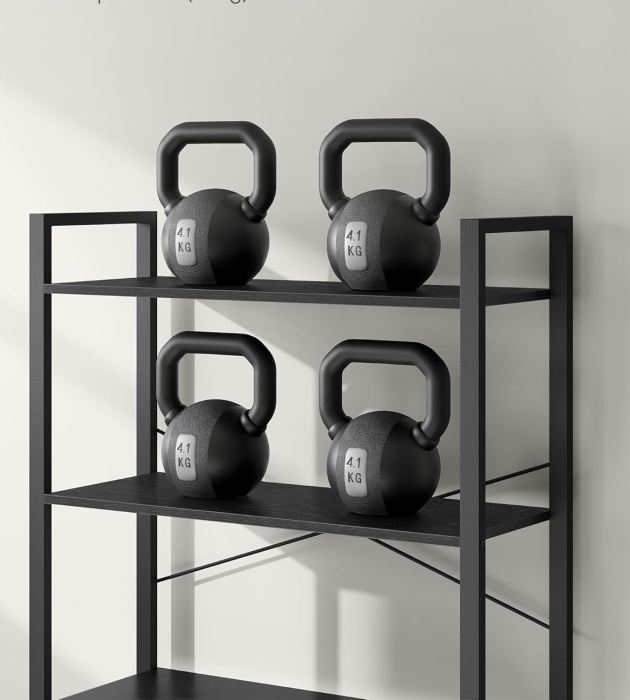 VASAGLE Biblioteca 6 rafturi, cadru metalic si polite PAL, stil industrial, 80x30x186 cm, negru [7]