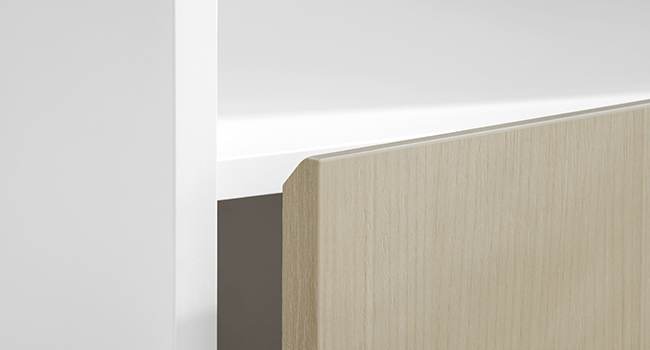 VASAGLE Dulap de baie de perete cu 3 polite, usa cu directie de deschidere reglabila, 30x40x80 cm, alb cu bej [6]