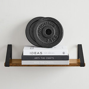 VASAGLE Raft de perete, set 3 bucati 30cm, 35cm si 40cm, 2 moduri de montare, maro rustic si negru [14]