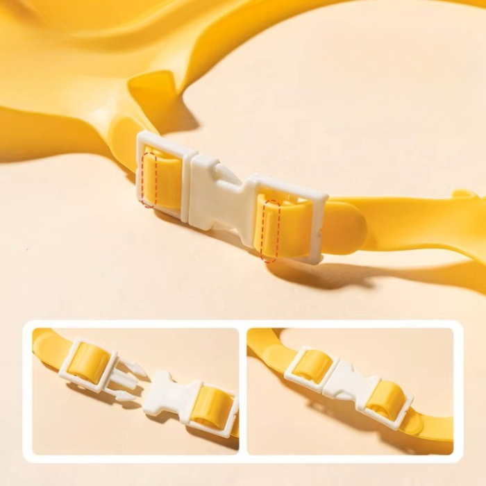 Viziera de Protectie Baie Pentru Copii, Fippy, Model Coronita Leu, Dimensiune ajustabila, Durabil, Usor de curatat, Impotriva Samponului, pentru Ochi si Urechi, TPE+PP, 21x20.5 cm, Galben [4]