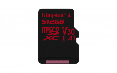 Card de Memorie Micro SD 512 GB, Compatibil Telefon, Tableta, Camera Foto si Video, Console Jocuri, Model Premium, Kingston [1]