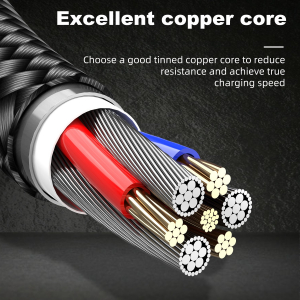 Cablu Textil USB Fast & Safe Charging 3.6A cu Mufa Magnetica 360° Cablu de date telefoane Cablu de incarcare telefon [1]