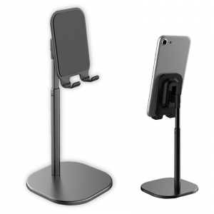 Suport Premium Metalic pentru Tableta sau Telefon cu Inaltime si Unghi de Vizualizare Reglabil - Negru [10]