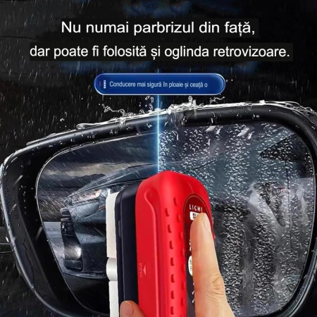 Perie Multifunctionala Auto pentru Parbriz si Oglinzi, Anti-Aburire, Curatare fara Urme, Rosie - ORIGINAL DEALS [4]