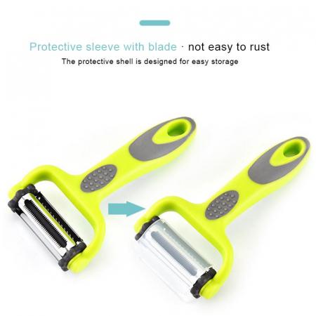 Cutit pentru Decojit si Curatat Legume 3 in 1, Practic si Eficient, Premium [6]