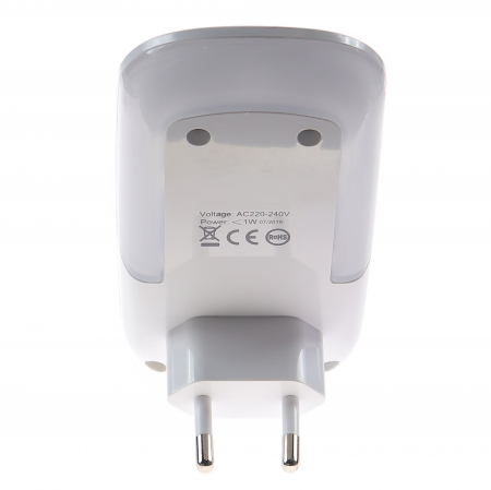 Lampa de Veghe cu Senzor de Lumina, tip Mouse pentru Priza, Lumina Alba, Consum Redus 1W, Universal, Alb [3]