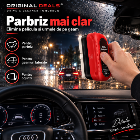 Perie Multifunctionala Auto pentru Parbriz si Oglinzi, Anti-Aburire, Curatare fara Urme, Rosie - ORIGINAL DEALS [11]
