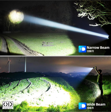 Lanterna LED P50 ORIGINAL DEALS, 1500 lm, zoom telescopic, acumulator 3200 mAh, IP44, negru [4]