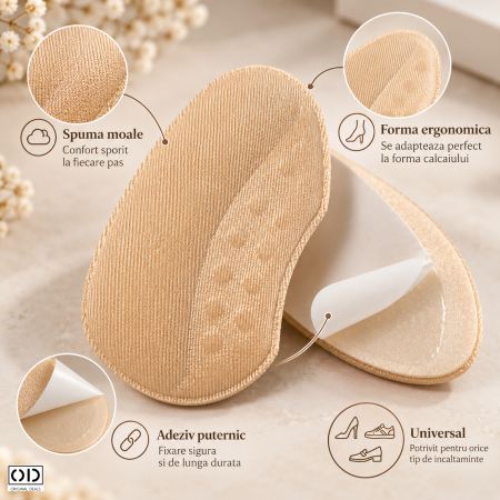 Branturi pentru calcai, spuma cu memorie, 6 mm, adezive, universale, bej | ORIGINAL DEALS [6]