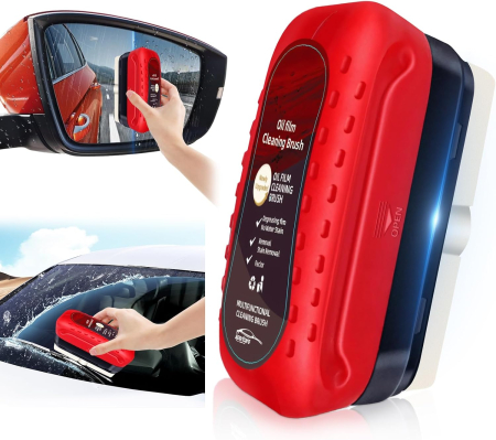 Perie Multifunctionala Auto pentru Parbriz si Oglinzi, Anti-Aburire, Curatare fara Urme, Rosie - ORIGINAL DEALS [12]