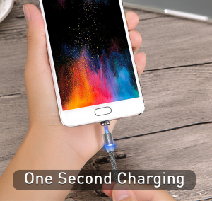 Cablu Textil USB Fast & Safe Charging 3.6A cu Mufa Magnetica 360° Cablu de date telefoane Cablu de incarcare telefon [42]