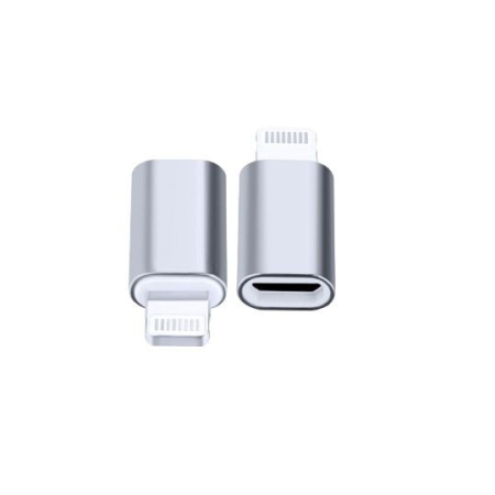 ✨TOATE PRODUSELE✨ - Adaptor Type C (mama) to Lightning (tata) cu Agatatoare Breloc inclusa, Argintiu