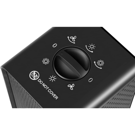 Aeroterma / Radiator , 1200 W, 2 trepte de putere, termostat reglabil, Negru [1]