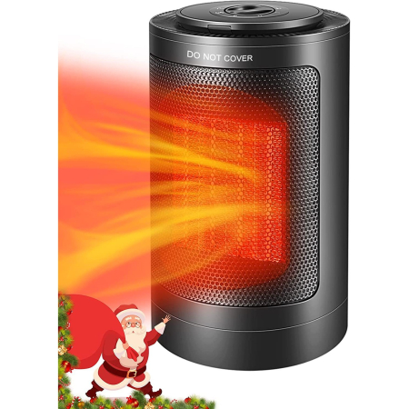 Aeroterma / Radiator ceramic PTC-1500K1, 1500 W, 2 trepte de putere, termostat reglabil, Negru [1]