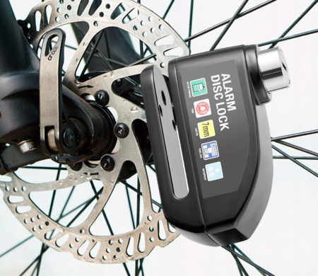 Antifurt cu alarma pentru disc frana bicicleta, impermeabil, sonor puternic 110 db [5]