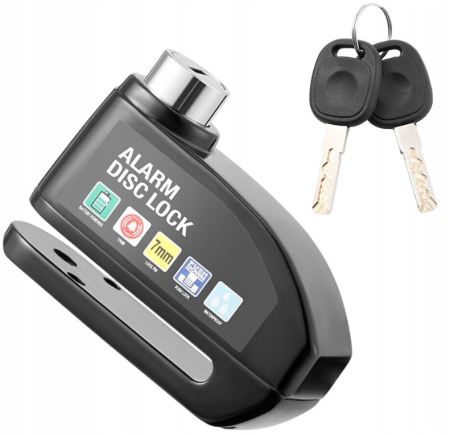 Antifurt cu alarma pentru disc frana bicicleta, impermeabil, sonor puternic 110 db [6]
