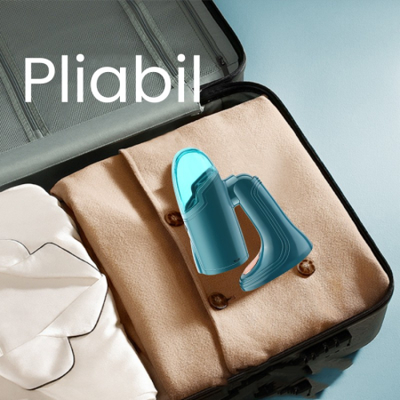 Aparat de Calcat Haine, , Aparat Portabil pentru Calcat Haine, Perfect pentru Calatorii, 20 x 10.5 x 8.7 cm, 1500 W, 220 V, Turcoaz [2]