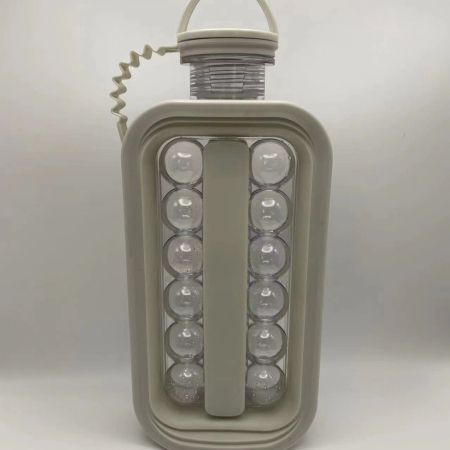 Aparat de gheata portabil 2 in 1, , tava din sticla, diametru 3 cm, multifunctional, 17 cuburi de gheata, 27,5 x 11,4 x 5,5 cm, culoare alb gri [4]