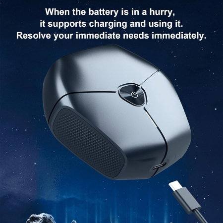 Aparat de Ras Portabil, , 8W, Autonomie 60 min, Incarcare Cablu Type C Inclus, Periuta de Curatare, Husa, Reincarcabil, 7.3x7.5x3.3 cm, Negru [5]