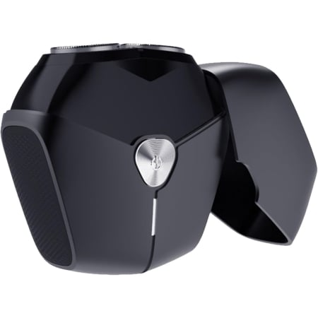 ✨TOATE PRODUSELE✨ - Aparat de Ras Portabil, , 8W, Autonomie 60 min, Incarcare Cablu Type C Inclus, Periuta de Curatare, Husa, Reincarcabil, 7.3x7.5x3.3 cm, Negru