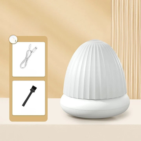 Aparat de Scame 2 in 1, , Curatare Haine si Lampa de Veghe, 3 Trepte, Incarcare Tip C, 4 W, 9 x 10 cm, Alb [2]