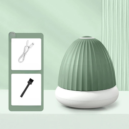 Aparat de Scame 2 in 1, , Curatare Haine si Lampa de Veghe, 3 Trepte, Incarcare Tip C, 4 W, 9 x 10 cm, Verde [1]