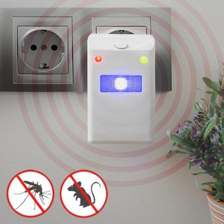 Aparat Multifunctional cu Ultrasunete Impotriva Rozatoarelor si Insectelor, 220V, Non Toxic, Alb [0]