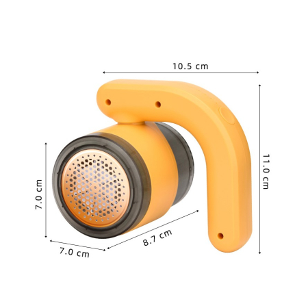 Aparat Pentru Curatat Scame, Par Si Praf, , cu LED, Pentru Diferite Tipuri De Material, Cu Lame Din Otel Inoxidabil, Compartiment de Depozitare, Maner Reglabil, 11x10.5x8.7 cm, Galben [11]
