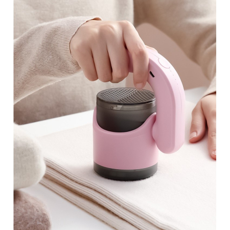 Aparat Pentru Curatat Scame, Par Si Praf, , cu LED, Pentru Diferite Tipuri De Material, Cu Lame Din Otel Inoxidabil, Compartiment de Depozitare, Maner Reglabil, 11x10.5x8.7 cm, Roz [3]