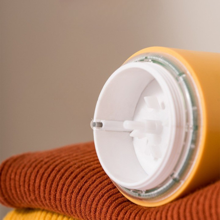 Aparat Pentru Curatat Scame, Par Si Praf, , cu LED, Pentru Diferite Tipuri De Material, Cu Lame Din Otel Inoxidabil, Compartiment de Depozitare, Maner Reglabil, 11x10.5x8.7 cm, Galben [3]