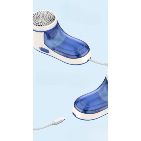 Aparat Pentru Curatat Scame, Par Si Praf, , Pentru Diferite Tipuri De Material, Cu Lame Din Otel Inoxidabil, Incarcare Prin USB Type-C, Cu Perie De Curatare si Cablu USB Incluse, Albastru, 15 x 7 cm [3]