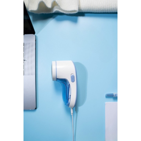 Aparat Pentru Curatat Scame, Par Si Praf, , Pentru Diferite Tipuri De Material, Cu Lame Din Otel Inoxidabil, Incarcare Prin USB Type-C, Cu Perie De Curatare si Cablu USB Incluse, Albastru, 15 x 7 cm [2]