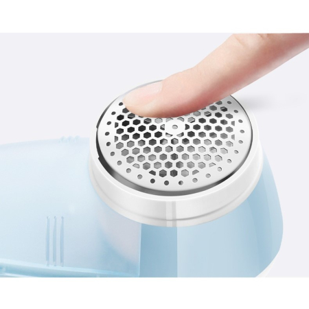 Aparat Pentru Curatat Scame, Par Si Praf, , Pentru Diferite Tipuri De Material, Cu Lame Din Otel Inoxidabil, Incarcare Prin USB Type-C, Cu Perie De Curatare si Cablu USB Incluse, 13.5x9 cm, Albastru [4]