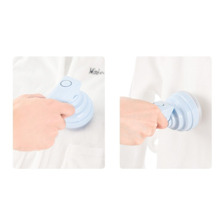 Aparat Pentru Curatat Scame, Par Si Praf, , Trimmer pentru Diferite Tipuri De Material, Cu Lame Din Otel Inoxidabil, Maner Flexibil, Incarcare Prin USB, 13x8 cm, Albastru [2]