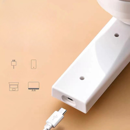 Aparat Pentru Curatat Scame, Par Si Praf, , Trimmer pentru Diferite Tipuri De Material, Cu Lame Din Otel Inoxidabil, Maner Flexibil, Incarcare Prin USB, 13x8 cm, Alb [9]