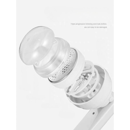 Aparat Pentru Curatat Scame, Par Si Praf, , Trimmer pentru Diferite Tipuri De Material, Cu Lame Din Otel Inoxidabil, Maner Flexibil, Incarcare Prin USB, 13x8 cm, Alb [7]