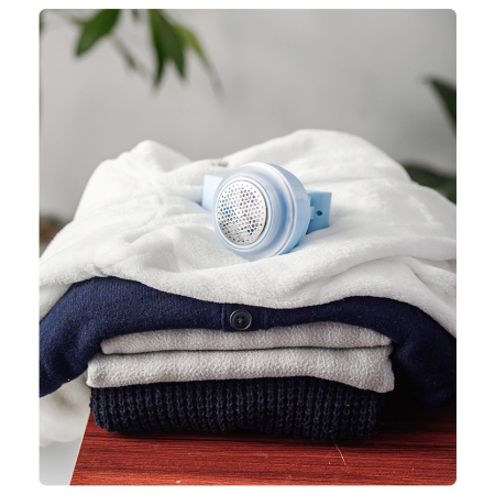 Aparat Pentru Curatat Scame, Par Si Praf, , Trimmer pentru Diferite Tipuri De Material, Cu Lame Din Otel Inoxidabil, Maner Flexibil, Incarcare Prin USB, 13x8 cm, Albastru [10]