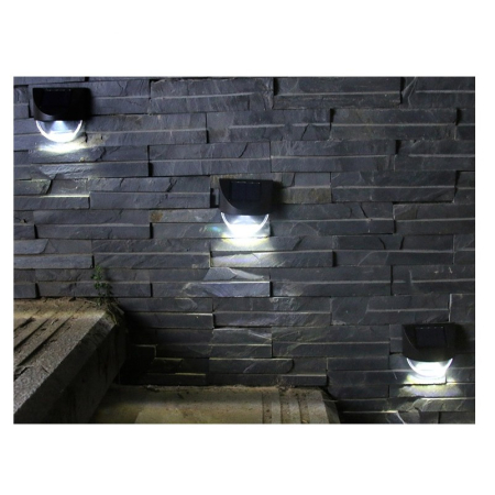 Aplica solara LED , ABS/Policarbonat, rezistent la apa IP65, 1 LED, pentru gradina, casa, balcon, terasa, 1.2V, 600mah, 8.8 x 8.5 cm, alb rece [1]