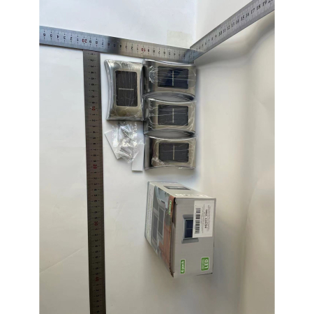 Aplica solara LED , ABS/Policarbonat, rezistenta la apa IP65, 6 LED-uri, pentru perete, trepte, borduri, terasa, 1.2V, 600mah, 10 x 6.5 cm, doua moduri de prindere, lumina alb calda, gri [6]