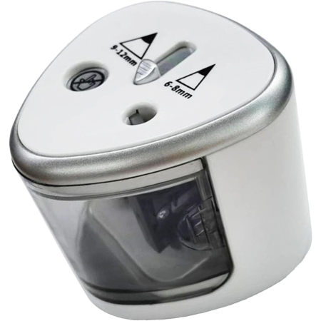 Ascutitoare Electrica cu 2 Gauri, , Gri, Baterii 4 x AA (neincluse), 7.5 x 7.5 x 7.5 cm, Gri [5]