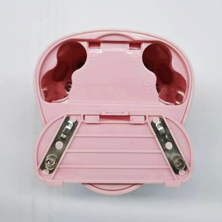 Ascutitoare Electrica cu 2 Gauri, , Gri, Baterii 4 x AA (neincluse), 7.5 x 7.5 x 7.5 cm, Roz [1]