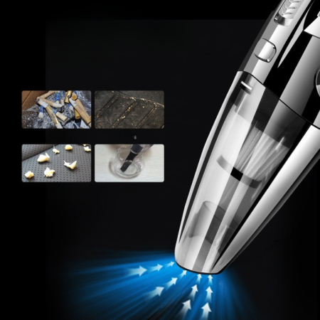 Aspirator de Mana Portabil Turbo, , pentru Uz Caznic sau Auto, Functie de Aspirare Umeda si Uscata, Incarcare la Priza, 32.000 rot/min, Putere 120W, Aspirare cu Vid de 4 Bar, 5 Accesorii pentru Spatii Inguste, Negru [3]