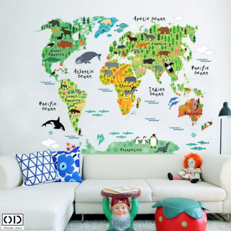 Harta Animata a Lumii Sticker Educativ [2]