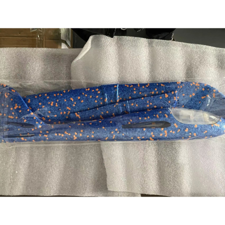 Avion Planor cu Pilot, , Din Polistiren, Cu Lumini pe Toata Lungimea, 47 cm, Albastru [4]